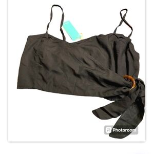 Shore wrap buckle crop top. Size M NWT